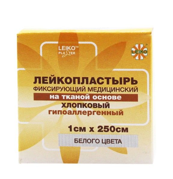 Изображение товара Лейкопластырь Leiko фиксирующий на тканой основе 1смх250см Лейкопластырь Leiko фиксирующий на тканой основе 1смх250см фотография