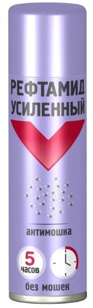 Изображение товара Рефтамид аэрозоль антимошка экстра усиленный 150мл Рефтамид аэрозоль антимошка экстра усиленный 150мл фотография