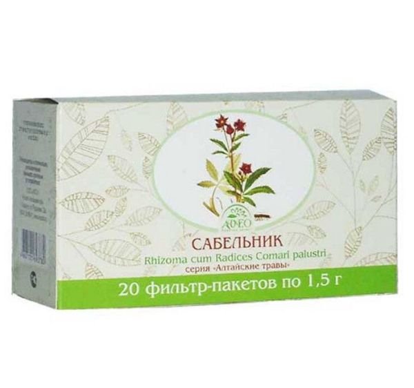 Изображение товара Сабельник болотный корни 20 фильтрпакетов Сабельник болотный корни 20 фильтрпакетов фотография