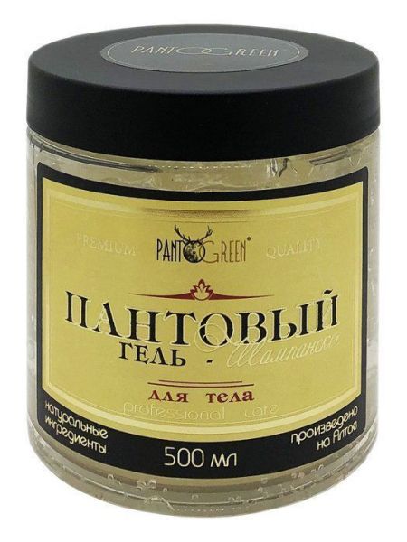 Изображение товара Пантовый гель для тела Pantogreen 500мл Пантовый гель для тела Pantogreen 500мл фотография