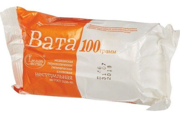 Изображение товара Вата медицинская гигроскопическая нестерильная ЕС 100г Вата медицинская гигроскопическая нестерильная ЕС 100г фотография