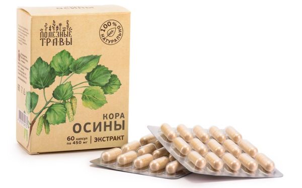 Изображение товара Кора осины растительный экстракт Пчела и Человек 60 капсул Кора осины растительный экстракт Пчела и Человек 60 капсул фотография