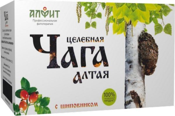 Изображение товара Чага Алтая с шиповником Алфит 20 пакетиков Чага Алтая с шиповником Алфит 20 пакетиков фотография