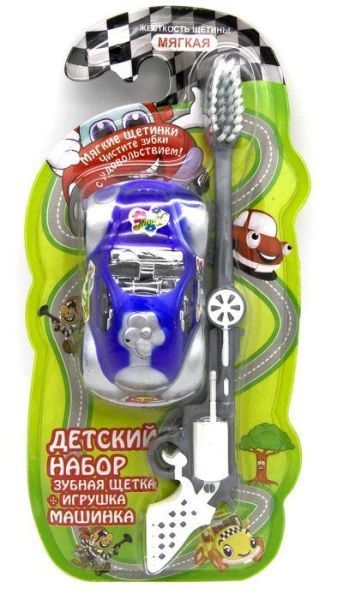 Изображение товара Вилсен зубная щетка детская с игрушкой Машинка Вилсен зубная щетка детская с игрушкой Машинка фотография