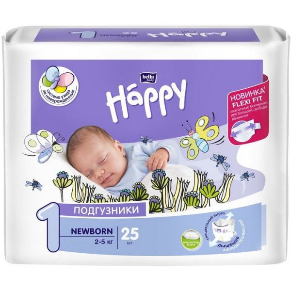 Изображение товара Подгузники Bella Happy Ньюборн 2-5кг 25шт Подгузники Bella Happy Ньюборн 2-5кг 25шт фотография
