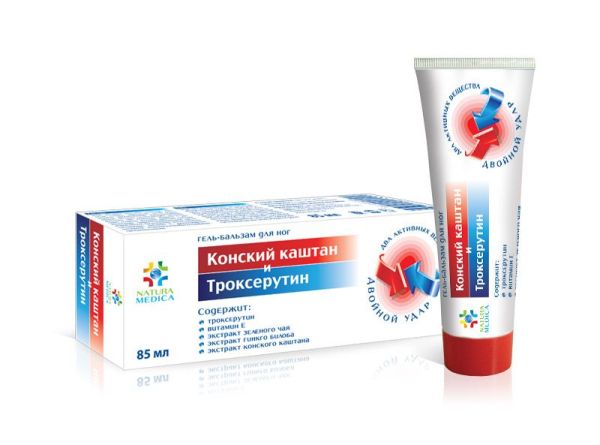 Изображение товара Натура медика (конский каштан и троксерутин) гель-бальзам для ног 85 мл Натура медика (конский каштан и троксерутин) гель-бальзам для ног 85 мл фотография